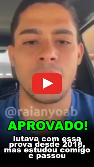 Depoimento em vídeo de aluno(a) aprovado(a)
